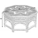 Mandore Brown 42" Octagon Coffee Table