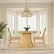 Flora Natural Glass Top Dining Room Set