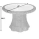 Flora Natural 42" Round Glass Top Dining Table
