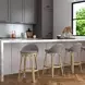 Inez Gray and White Counter Height Stool