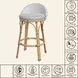 Inez Black and White Counter Height Stool