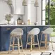 Inez Black and White Counter Height Stool
