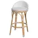 Inez White and Gray Counter Height Stool