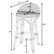 Inez White and Gray Counter Height Stool