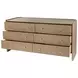 Colin Natural Oak 6 Drawer Dresser