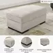High Profile Taupe Ottoman
