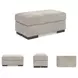 High Profile Taupe Ottoman