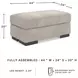 High Profile Taupe Ottoman