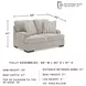 High Profile Taupe 68" Loveseat