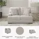 High Profile Taupe 68" Loveseat