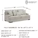 High Profile Taupe 94" Sofa