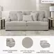 High Profile Taupe 94" Sofa