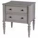 Ginny Gray Smoke 2 Drawer Accent Chest