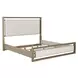 Arlington Nutmeg and Beige Queen Upholstered Panel Bed