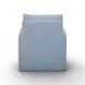 Nancy Chambray Blue Upholstered Swivel Glider Rocker Nursing Chair