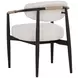 Merrowyn Black and Louis Cream Performance Fabric Dining Arm Chair