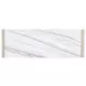 Northcrest Gallery Buff and Antique Silver Rectangular Marble Top Sofa Table