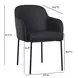 Sydney Black Upholstered Arm Chair Set of 2