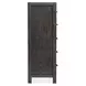 Plum Creek Ravenwood Black and White 5 Drawer Marble Top Chest