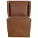 Marbella Tobacco Tan Upholstered Wheeled Dining Chair