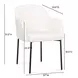 Sydney Cream Upholstered Arm Chair Set of 2