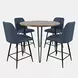 Brennan Blueberry Upholstered 5 Piece Counter Height Dining Set