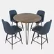 Brennan Blueberry Upholstered 5 Piece Counter Height Dining Set