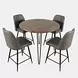 Brennan Gray Upholstered 5 Piece Counter Height Dining Set