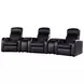 Cyrus Black Top Grain Leather 3 Piece Home 130" Theater Seating With 2 Console