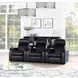 Cyrus Black Top Grain Leather 3 Piece Home 98" Theater Seating