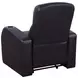 Cyrus Black Top Grain Leather 4 Piece Home 177" Theater Seating With 3 Console