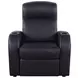 Cyrus Black Top Grain Leather 9 Piece Home 223" Theater Seating