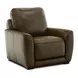 Weston Venetian Honey Leather Dual Power Zero Wall Recliner with Power Headrest and Pillow