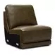 Weston Venetian Honey Leather 5 Piece Modular Dual Power Zero Wall Reclining Sectional with Power Headrest and USB Charging