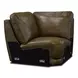 Weston Venetian Honey Leather 6 Piece Modular Dual Power Zero Wall Reclining Sectional with LED and USB Charging