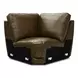 Weston Venetian Honey Leather 5 Piece Modular Dual Power Zero Wall Reclining Sectional with Power Headrest and USB Charging