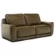 Weston Venetian Honey Leather 84" Dual Power Zero Wall Reclining Loveseat with Power Headrest and USB Charging
