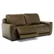 Weston Venetian Honey Leather 84" Dual Power Zero Wall Reclining Loveseat with Power Headrest and USB Charging