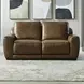 Weston Venetian Honey Leather 84" Dual Power Zero Wall Reclining Loveseat with Power Headrest and USB Charging