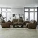 Weston Venetian Honey Leather 88" Dual Power Zero Wall Reclining Sofa with Power Headrest and USB Charging