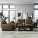 Weston Venetian Honey Leather 88" Dual Power Zero Wall Reclining Sofa with Power Headrest and USB Charging