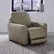Weston Sophia Oatmeal Leather Dual Power Zero Wall Recliner with Power Headrest and Pillow