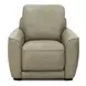 Weston Sophia Oatmeal Leather Dual Power Zero Wall Recliner with Power Headrest and Pillow