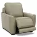 Weston Sophia Oatmeal Leather Dual Power Zero Wall Recliner with Power Headrest and Pillow