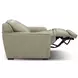 Weston Sophia Oatmeal Leather Dual Power Zero Wall Recliner with Power Headrest and Pillow