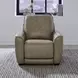 Weston Sophia Oatmeal Leather Dual Power Zero Wall Recliner with Power Headrest and Pillow