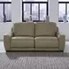 Weston Sophia Oatmeal Leather 88" Dual Power Zero Wall Reclining Sofa with Power Headrest and USB Charging