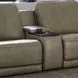 Weston Sophia Oatmeal Leather 6 Piece Modular Dual Power Zero Wall Reclining Sectional with LED and USB Charging