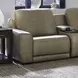 Weston Sophia Oatmeal Leather 5 Piece Modular Dual Power Zero Wall Reclining Sectional with Power Headrest and USB Charging