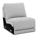 Weston Estero Smoke 5 Piece Modular Dual Power Zero Wall Reclining Sectional with Power Headrest and USB Charging